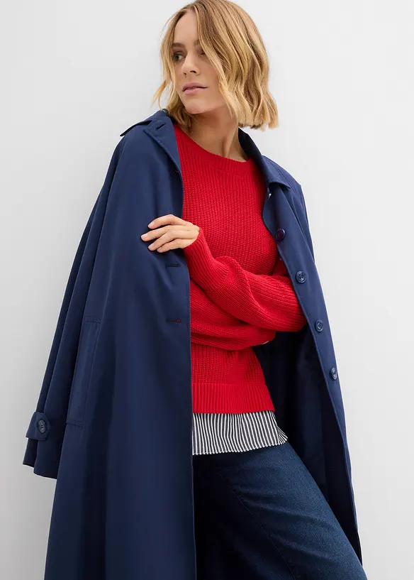 Pull à empiècement chemisier, bonprix