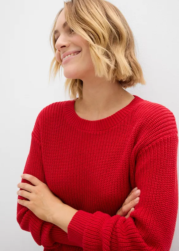 Pull à empiècement chemisier, bonprix