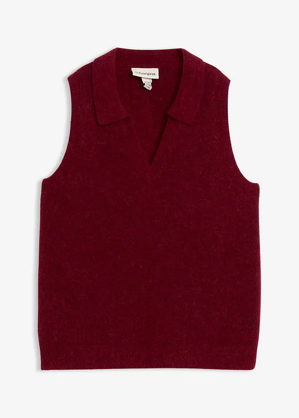 Pull sans manches en laine et alpaga, bonprix