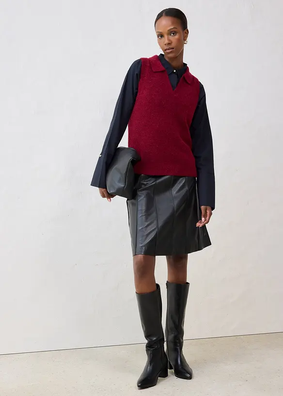 Pull sans manches en laine et alpaga, bonprix