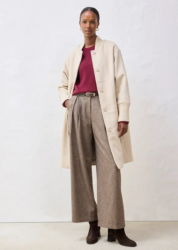 Manteau à empiècement en maille, bonprix