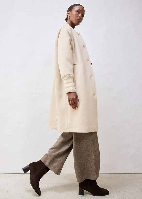 Manteau à empiècement en maille, bonprix