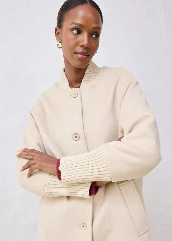 Manteau à empiècement en maille, bonprix