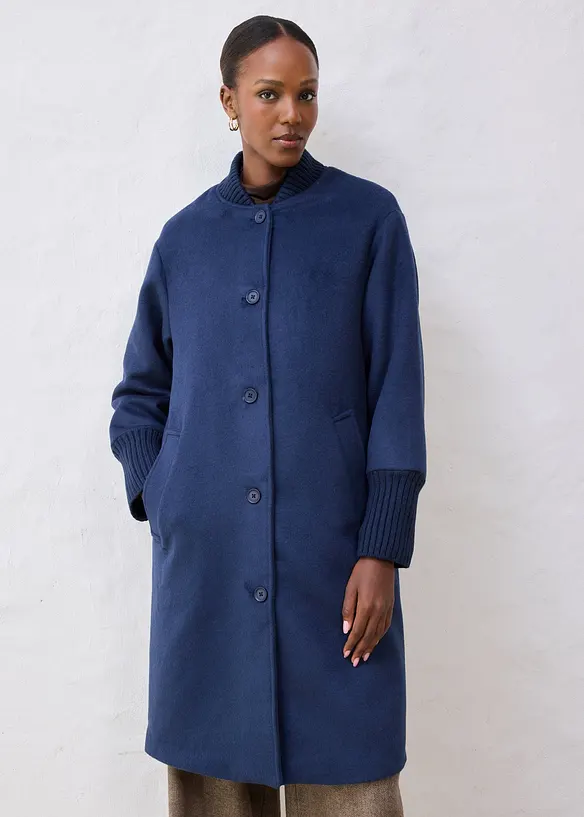 Manteau &agrave; empi&egrave;cement en maille, bonprix