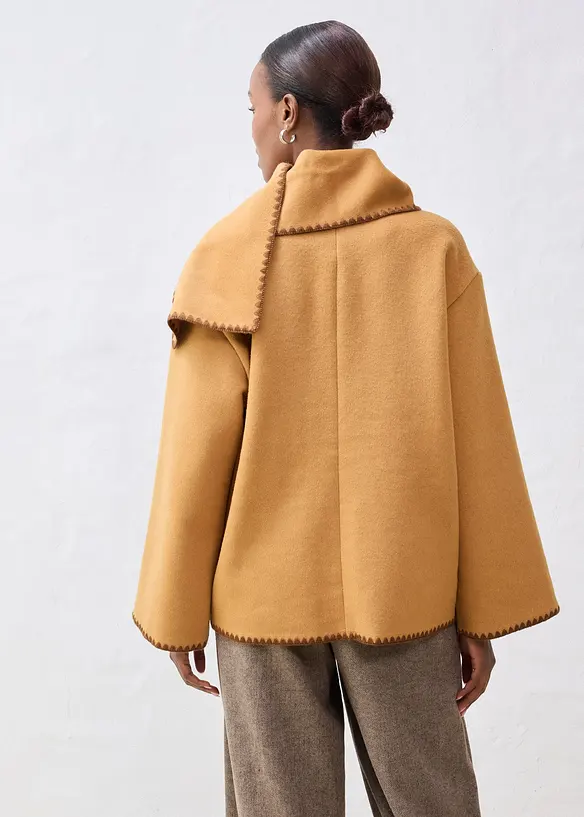 Veste à broderie décorative (ens. 2 pces avec écharpe), bonprix