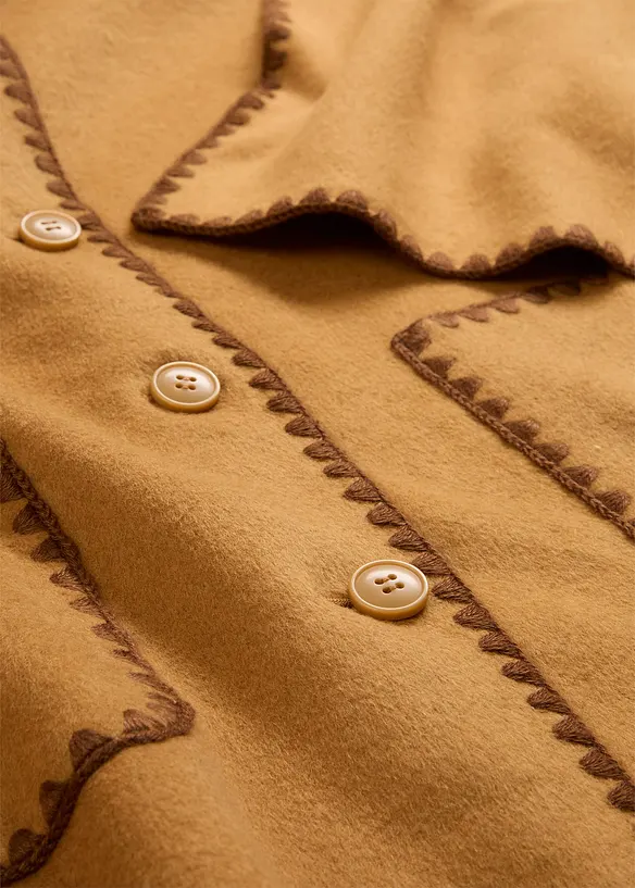 Veste à broderie décorative (ens. 2 pces avec écharpe), bonprix