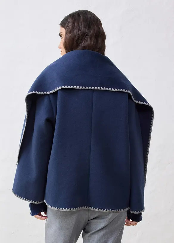 Veste à broderie décorative (ens. 2 pces avec écharpe), bonprix