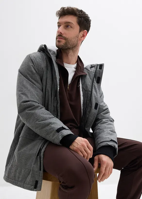 Parka technique imperméable, doublée sherpa douce, bonprix