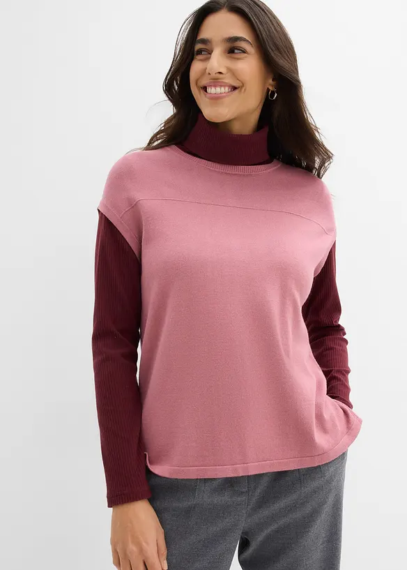 Pull doux sans manches en viscose mélangée, bonprix