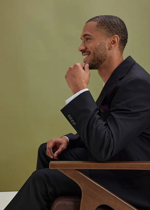 Costume 4 pièces regular avec gilet et cravate, bonprix