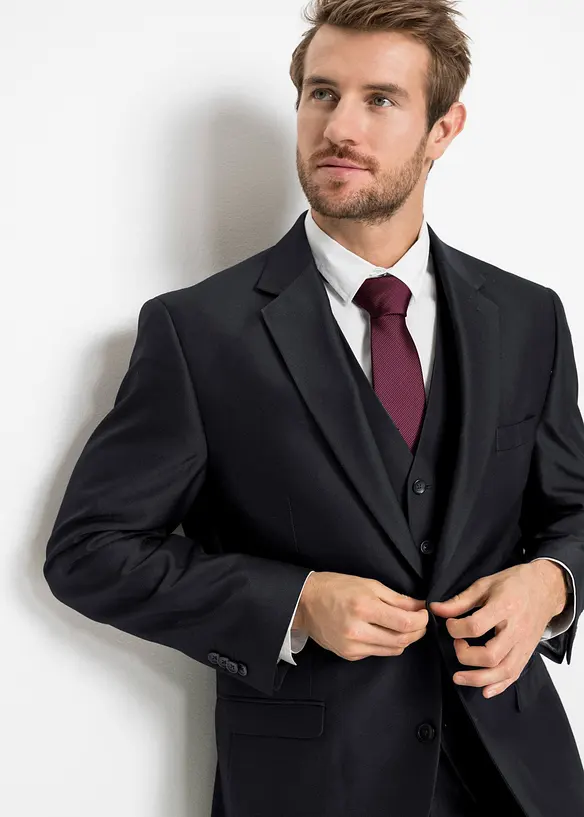 Costume 4 pièces regular avec gilet et cravate, bonprix