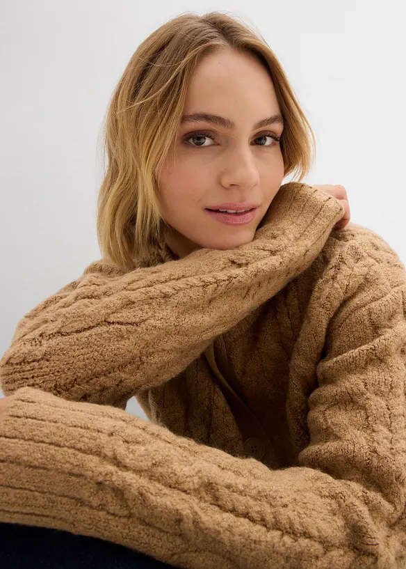 Gilet en grosse maille, bonprix