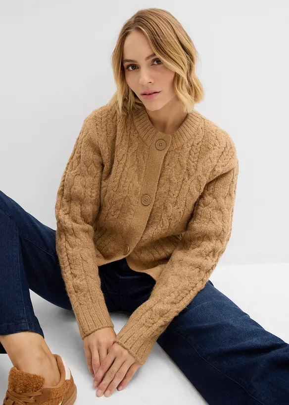 Gilet en grosse maille, bonprix