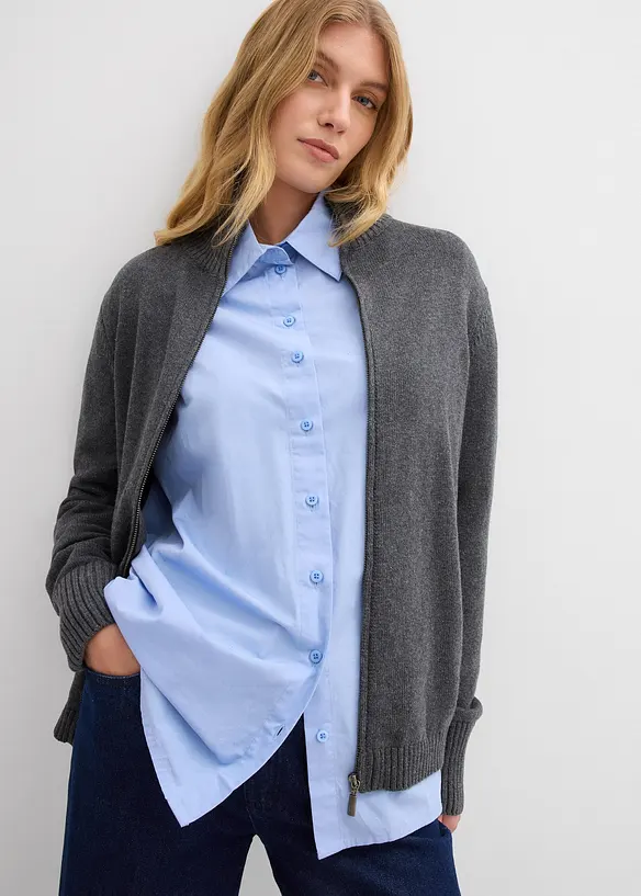 Gilet en maille 100% coton, bonprix