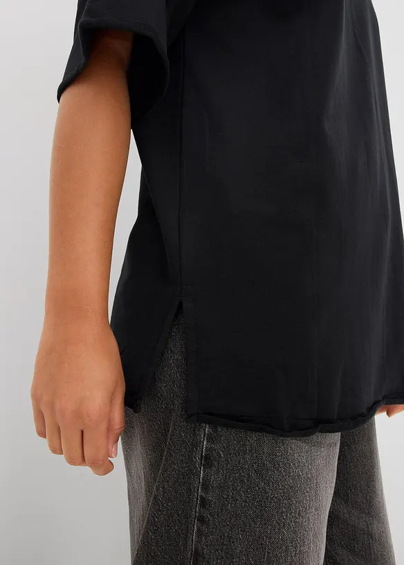 T-shirt long en molleton 100% coton, bonprix