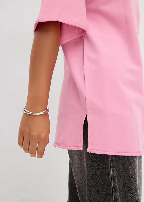 T-shirt long en molleton 100% coton, bonprix