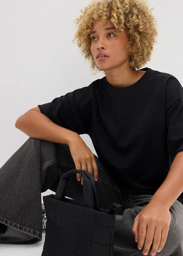 T-shirt long en molleton 100% coton, bonprix