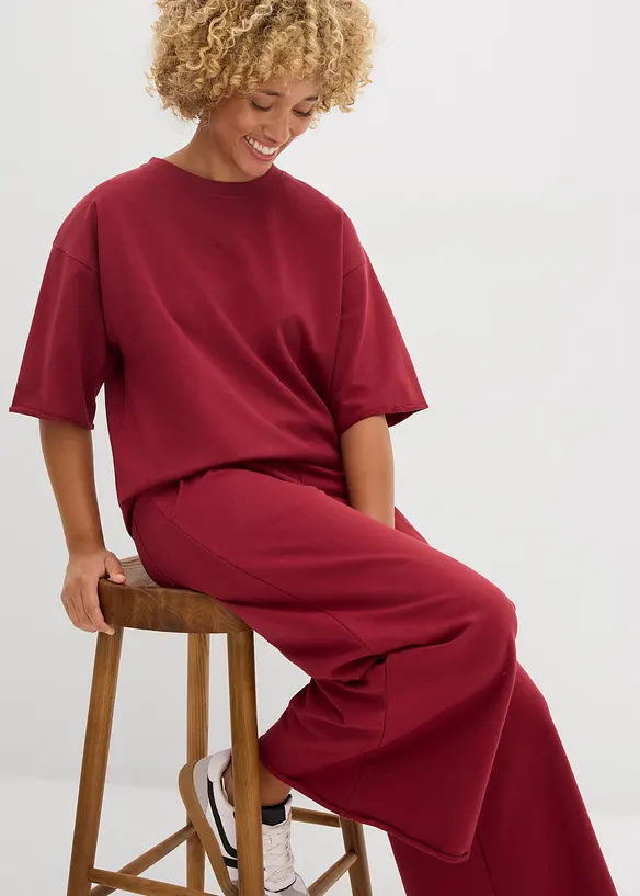 T-shirt long en molleton 100% coton, bonprix