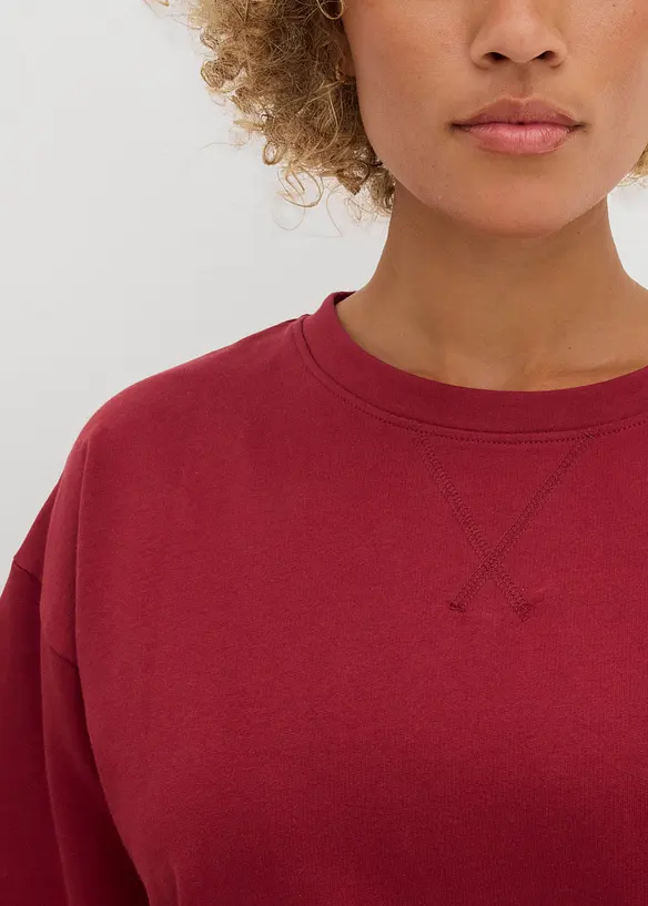 T-shirt long en molleton 100% coton, bonprix