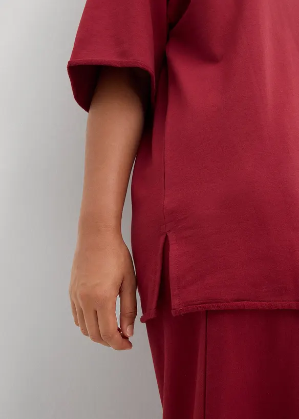 T-shirt long en molleton 100% coton, bonprix