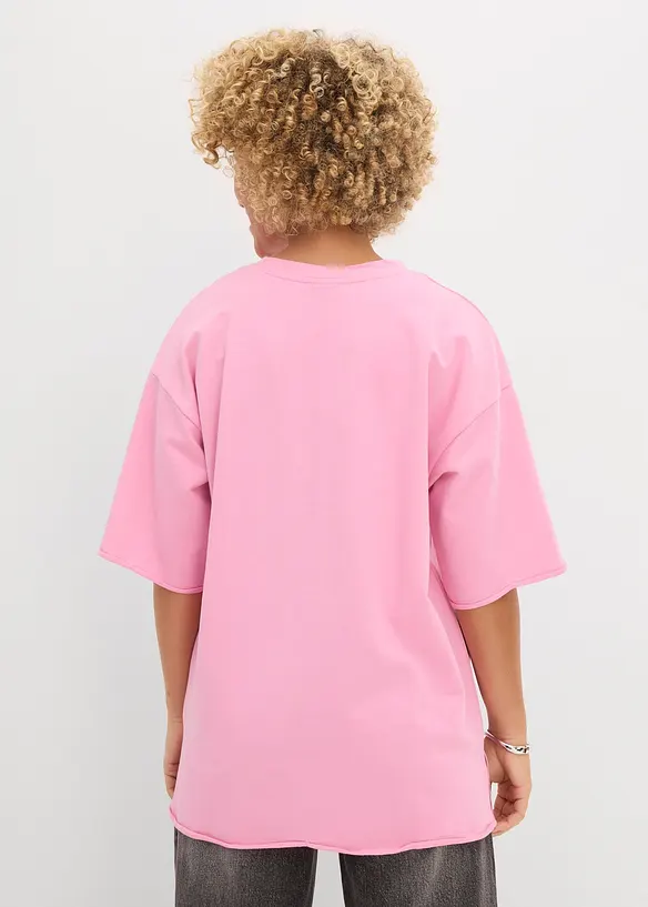 T-shirt long en molleton 100% coton, bonprix