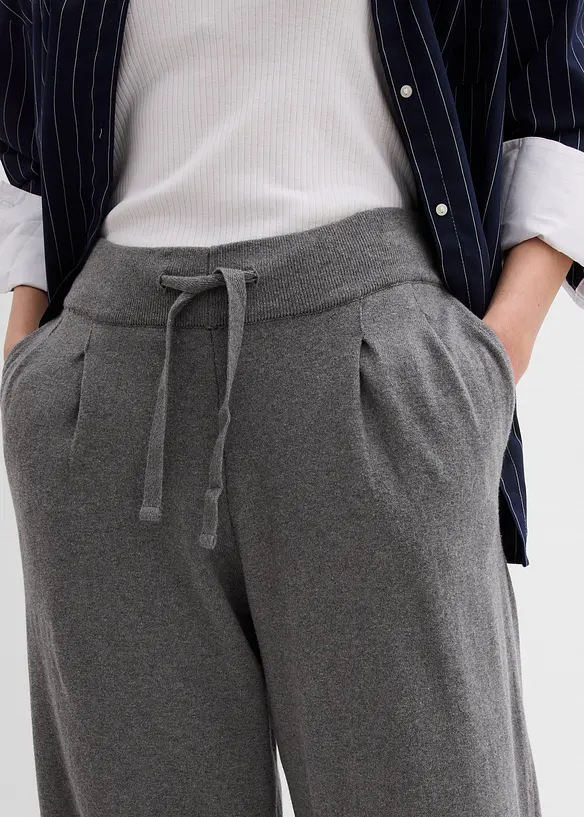 Pantalon en maille douce, bonprix