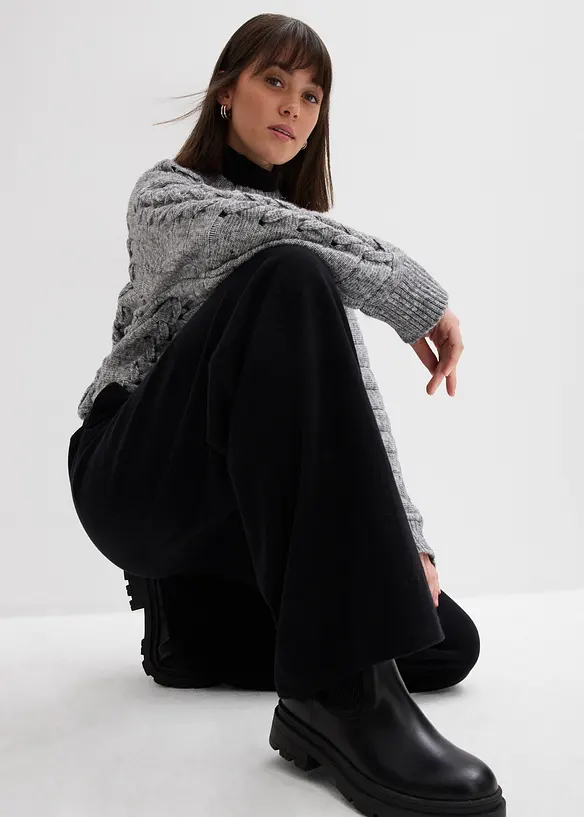 Pantalon en maille douce, bonprix