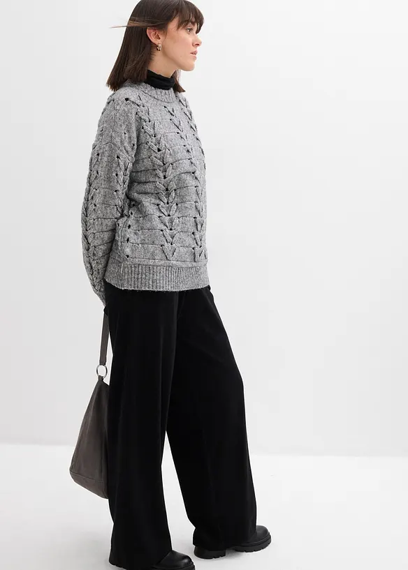 Pantalon en maille douce, bonprix