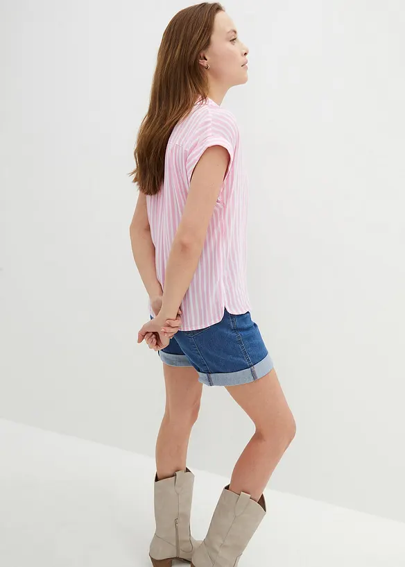 Blouse manches courtes en viscose fluide, bonprix