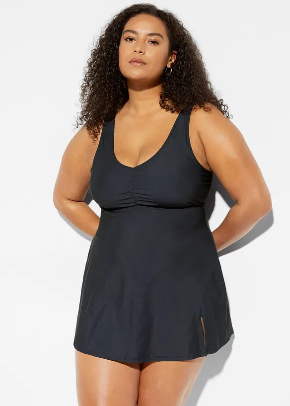 Robe de bain sculptante, maintien modéré, col V, bonprix