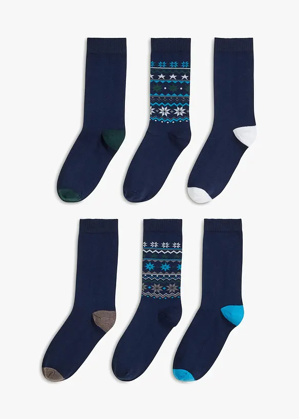 Lot de 6 paires de chaussettes, bonprix