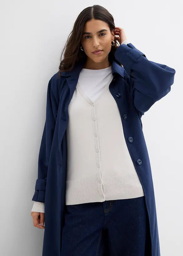 Gilet boutonné en maille fine, bonprix