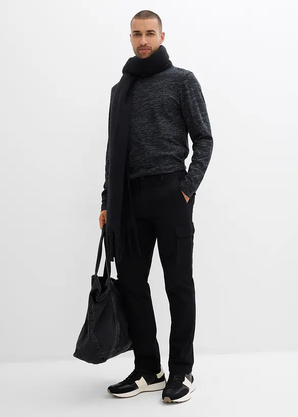 Pantalon cargo thermique regular, extensible, droit, bonprix