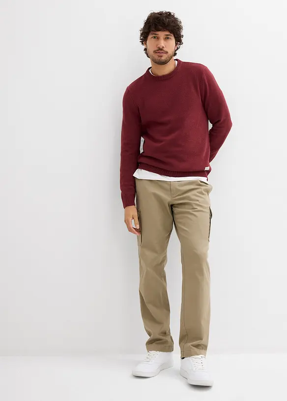 Pantalon cargo thermique regular, extensible, droit, bonprix