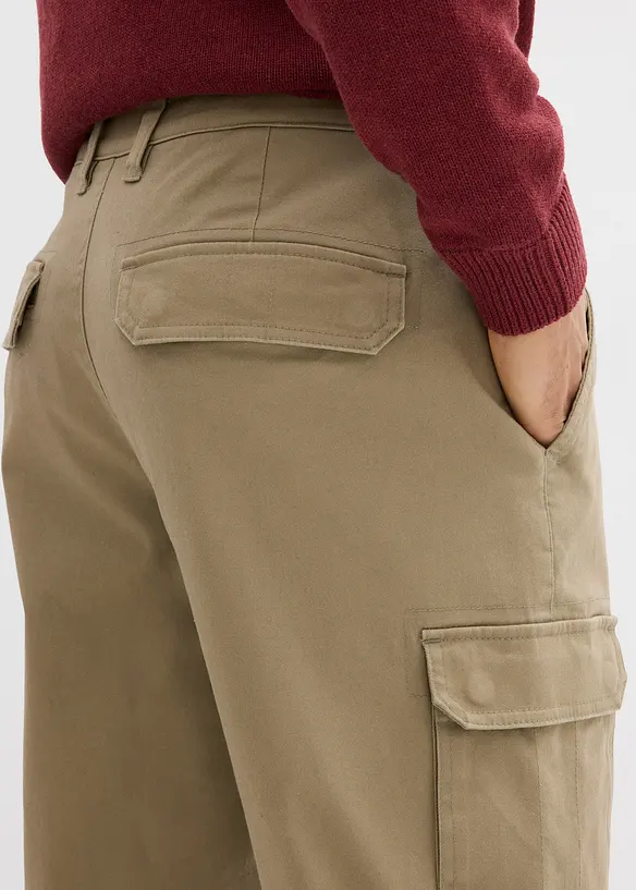 Pantalon cargo thermique regular, extensible, droit, bonprix