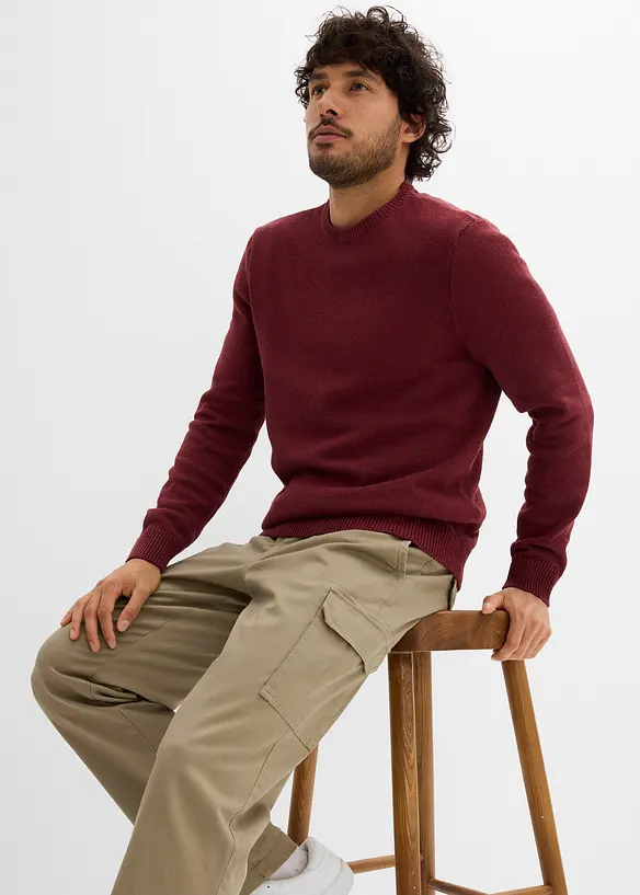 Pantalon cargo thermique regular, extensible, droit, bonprix