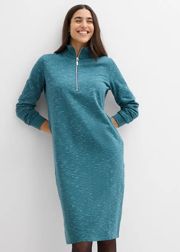 Robe sweat à col camionneur, bonprix