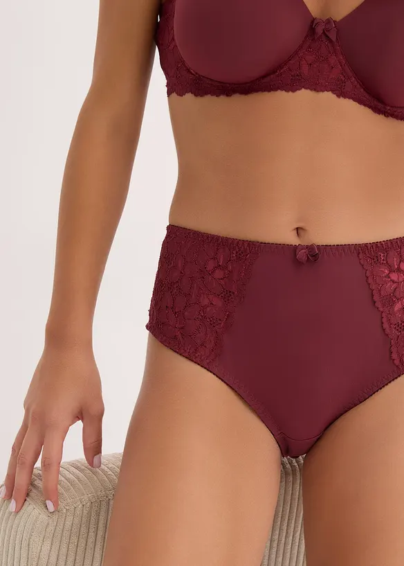 Lot de 2 slips Maxi avec dentelle, bonprix