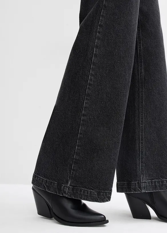 Jean large taille mi-haute, longueur sol, bonprix