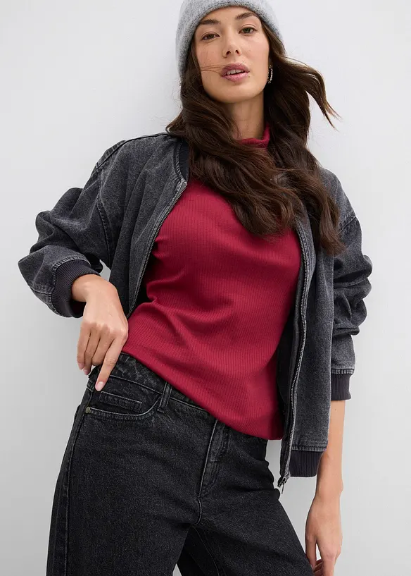 Jean large taille mi-haute, longueur sol, bonprix