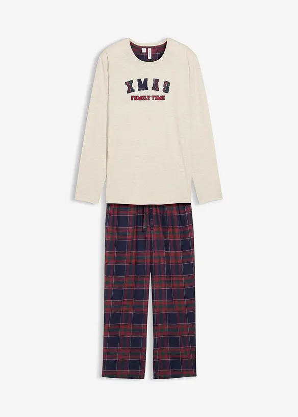 Pyjama homme avec pantalon en flanelle et pochette cadeau, bonprix