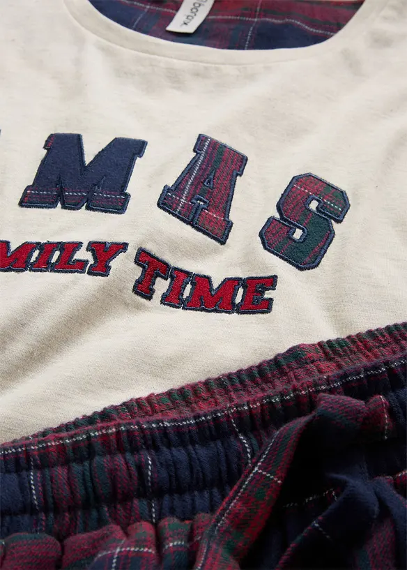 Pyjama homme avec pantalon en flanelle et pochette cadeau, bonprix