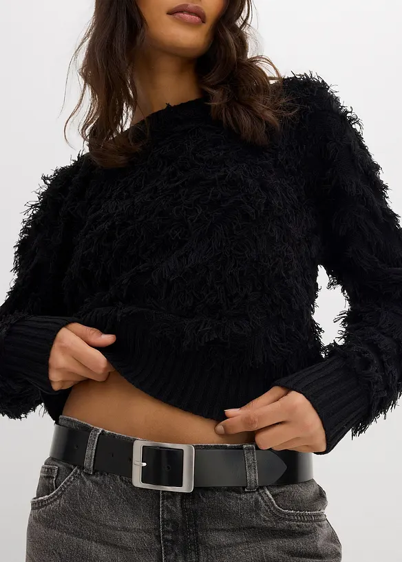 Pull en grosse maille à franges, bonprix