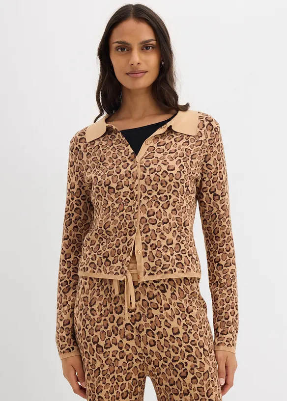 Gilet court en fine maille, bonprix