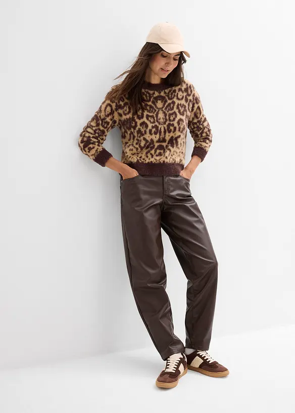 Pull en maille fine et poilue toute douce, bonprix