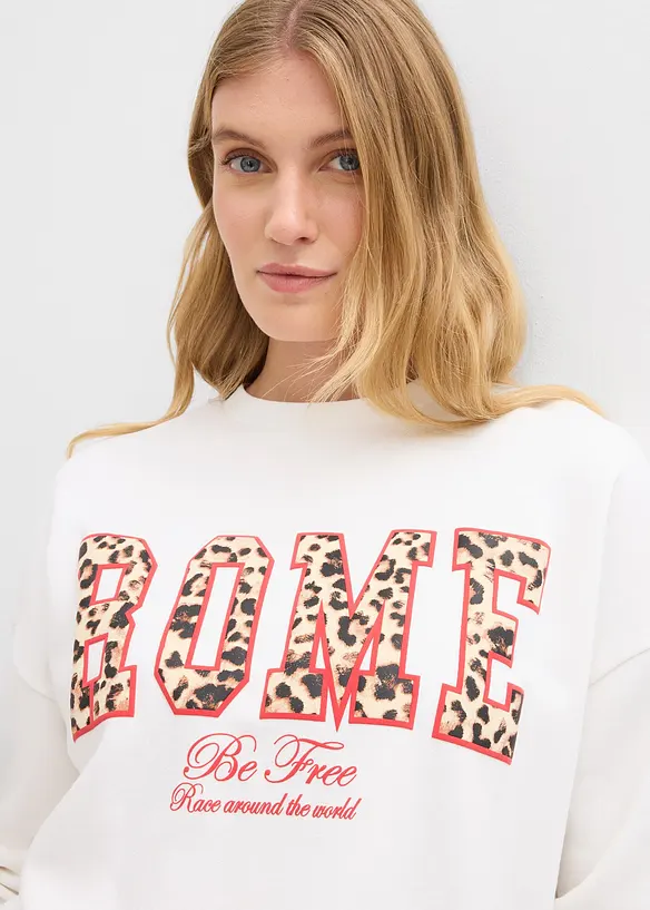 Sweat oversize 100% coton, bonprix