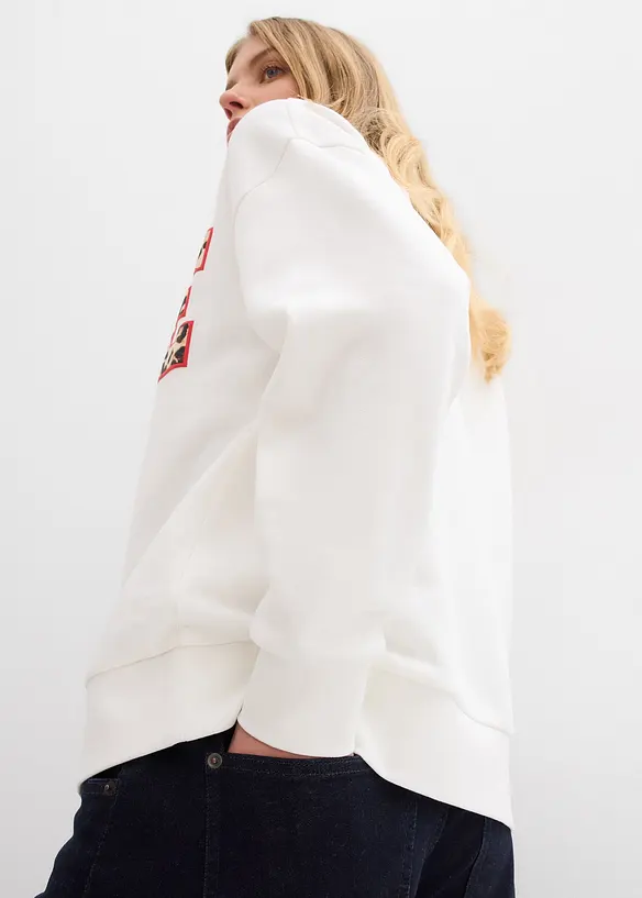 Sweat oversize 100% coton, bonprix