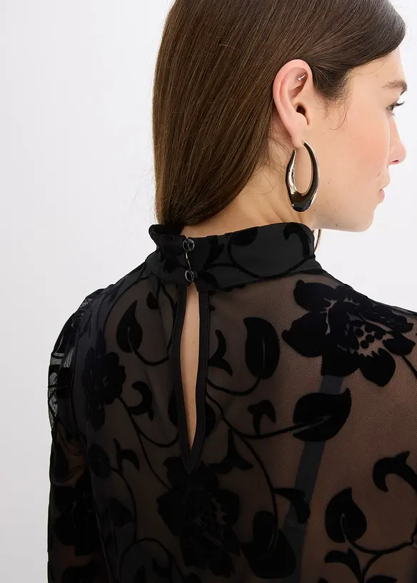 T-shirt manches longues légèrement transparent, bonprix