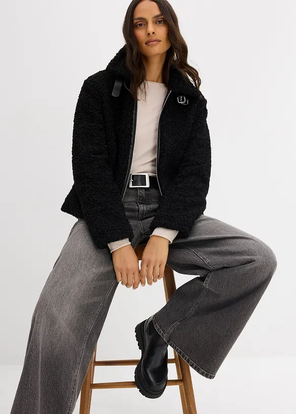 Veste en peluche, bonprix