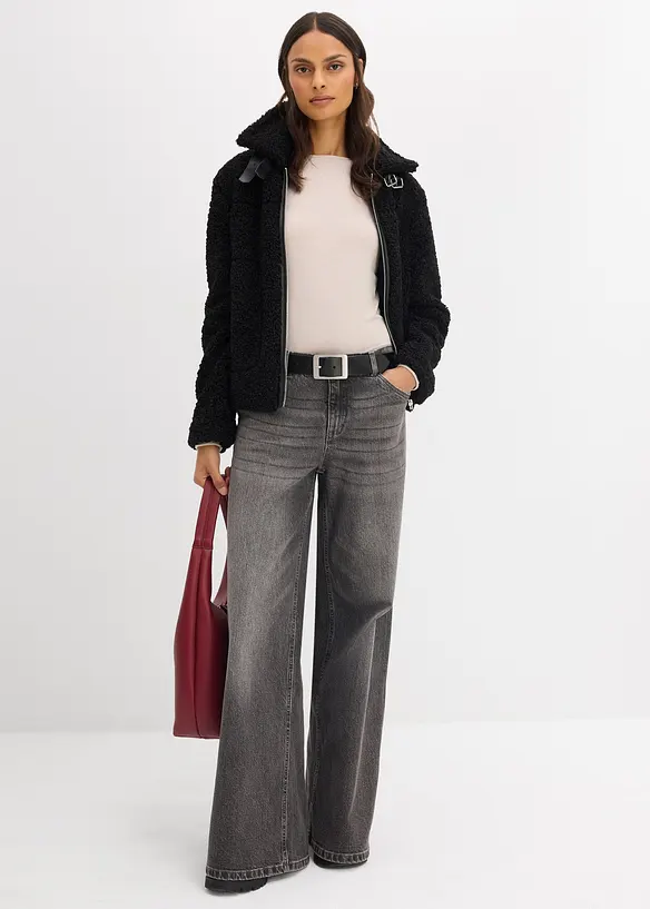 Veste en peluche, bonprix